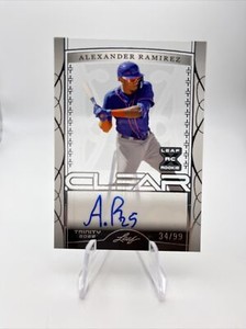 2022 Leaf Trinity Clear Gold Auto 34/99 Alexander Ramirez New York Mets