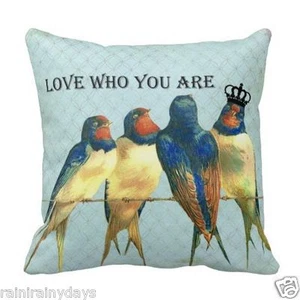 Love Who You Are, 16" x 16" pillow, featuring artwork by Lisa Casineau - Picture 1 of 6