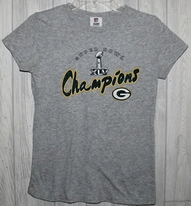Girl's NFL Team Apparel Green Bay Packers Super Bowl 45 Crew Neck T-shirt Sz L - Picture 1 of 4