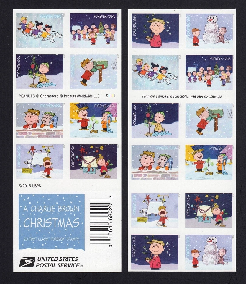 Charlie Brown Christmas 5021-5030 US forever  Stamps 2015.***.BUY 2  GET 1 FREE* - Image 1 of 1