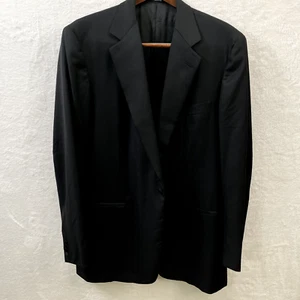 Ermenegildo Zegna Mens Tuxedo Jacket 46L Black Wool Satin Lapel Coat 56L - Picture 1 of 8