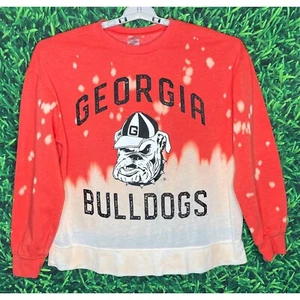 Georgia Bulldogs UGA Dawgs Batik rot Small Pullover Sweatshirt Fleece gefüttert - Bild 1 von 3