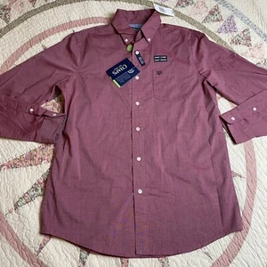 Chaps Easy Care Men’s Small S Button Down Shirt Long Sleeve NEW Red Clay - Picture 1 of 10