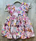 Lisa Frank Inspired Printed Girls Dress Swing A-Line Party 90's Style Sundress 5
