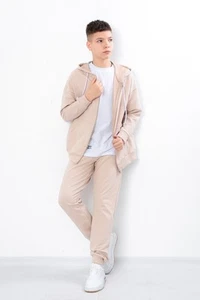 Active Teen Boys’ Tracksuit – Cotton Blend Zip-Up Hoodie & Elastic Joggers, S... - Picture 1 of 13