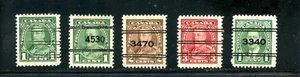 LOT 30923 USED FIVE PRECANCELS CANADA - Picture 1 of 1
