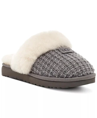 ¡OFERTA! Acogedoras pantuflas UGG para mujer imitación piel de oveja carbón talla mediana EE. UU. AUTÉNTICAS Foto 1 de 4