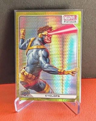 2023 Marvel Platinum Yellow Spotlight /399 CYCLOPS #60 X-Men Upper Deck 2024 UD - Image 1 of 2
