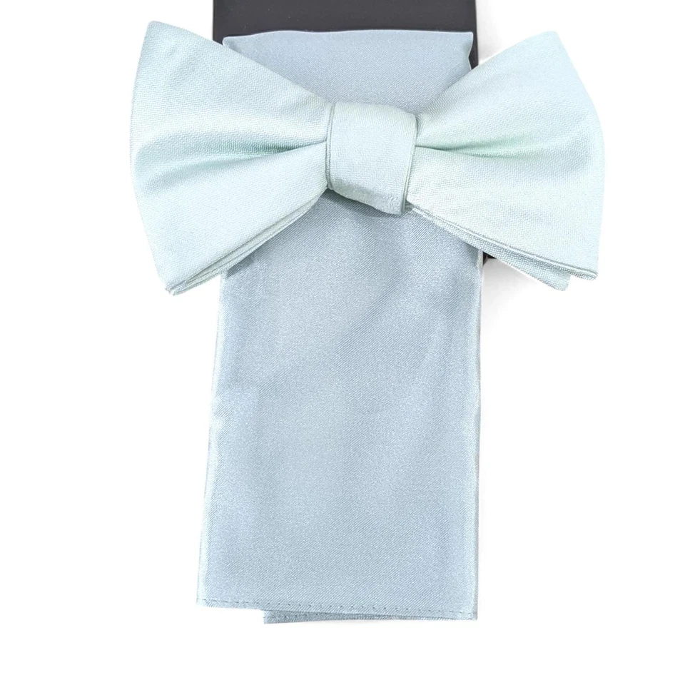 Gravata borboleta masculina Alfani textura sólida bolso quadrado e gravata borboleta verde perfeito - Imagem 1 de 1