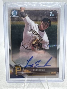 2018 Bowman #CPA-LE Luis Escobar Chrome Prospect Autographs Auto - Picture 1 of 4