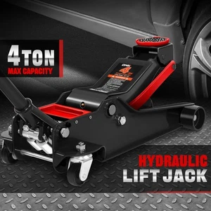 4 Ton Dual Piston Pump Fast Lift Service Hydraulic Trolley Floor Car Jack Black - Picture 1 of 7