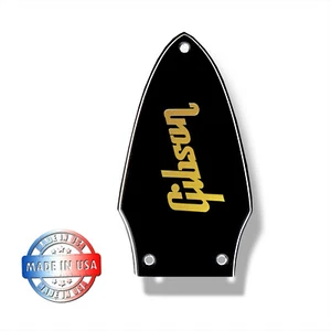3 Ply Black/White/Black Truss Rod Cover for 1975 Gibson Flying V + Gold Decal - Picture 1 of 5
