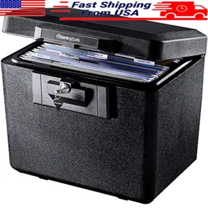 Fireproof Document Safe Key Lock Storage Box Home Office Files 0.61 Cubic Feet - Picture 1 of 7