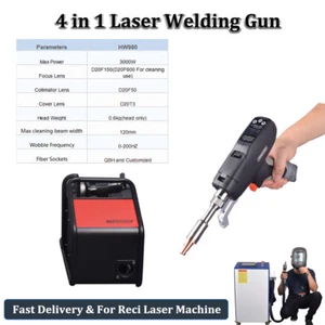 HW980 Fiber Laser Handheld Welding head Single Wobble Welder Gun For 1500-3000W - Picture 1 of 14