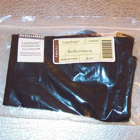 Longaberger Black SMALL GATEHOUSE Basket Liner ~ New FREE SHIPPING! Cover