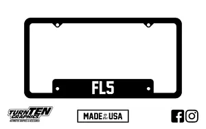 Honda Civic Type R 2023 JDM FL5 Chassis Code License Plate Frame - Picture 1 of 1