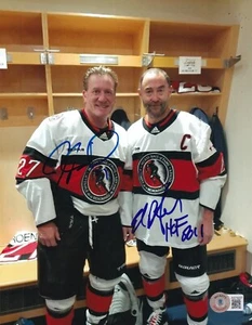 ED BELFOUR & JEREMY ROENICK signed (BLACKHAWKS) 8X10 photo BECKETT BAS AD74037 - Picture 1 of 1