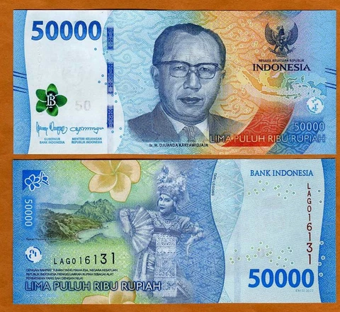 Indonesia, 50000 (50,000) Rupiah, 2022, P-New, Redesigned, UNC Cover