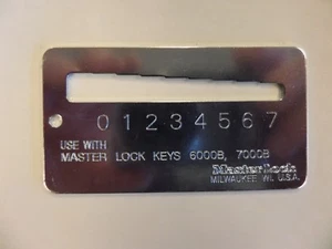 MASTER PADLOCK 0290-0373 KEY GAUGE FOR MASTER 6000B & 7000B KEYS REKEYING TOOL - Picture 1 of 2
