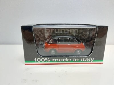 Fiat 600D Multipla nero / rosso corallo del 1960 - 1/43 Brumm art. R333-08 - Immagine 1 di 2