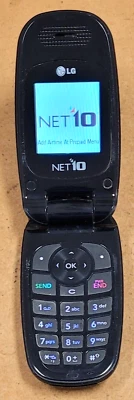 Teléfono plegable LG 400G / LG400GB - negro (Net10 / TracFone) GSM súper raro Foto 1 de 4