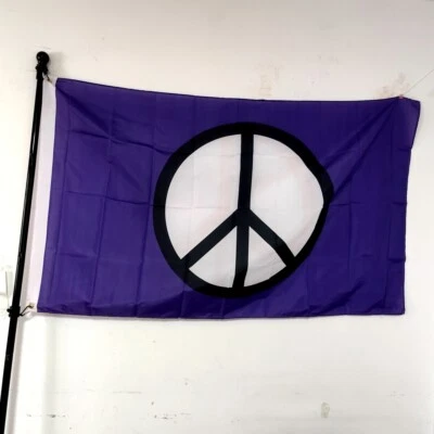 Bandera de la Paz Poliéster Púrpura Bandera Voladora Decoración Exterior 90x150cm Bandera Colgante Foto 1 de 4