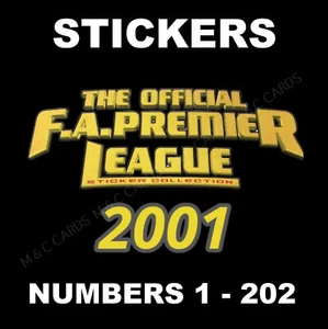 Merlin Premier League 2001 football stickers #1 to 202 - Picture 1 of 205