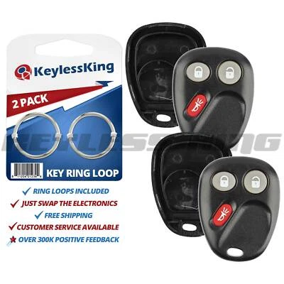 2x Replacement Remote Key Fob Shell Case for Rainier Trailblazer Envoy Bravada - Image 1 of 4