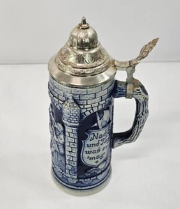 Cerveza hecha a mano vintage Alemania Gerz piedra-9"+ alta - Imagen 1 de 14