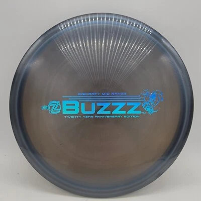 Discraft Elite Z Buzzz 20 Year Anniversary Edition Gray/Blue Reflective 175-176g - Image 1 of 3