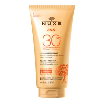 NUXE Sun 30SPF Lozione Solare Fusa - Protezione Anti Età - 150ml - Viso e Corpo
