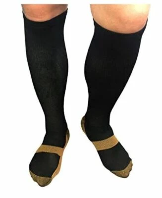 Calcetines de compresión con infusión de cobre para aliviar el dolor (paquete de 4) TF Foto 1 de 4