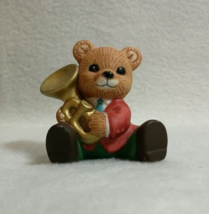 Homco Miniature Bear Playing a Tuba French Horn 2 " Tall - Picture 1 of 6