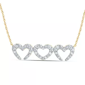 10K Gelbgold 1/10 cttw Diamant GESCHENK "MAMA" HERZ ANHÄNGER - Bild 1 von 1