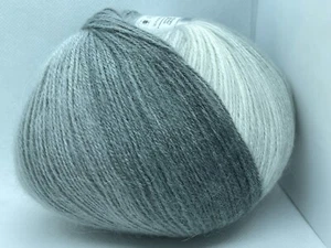 Angora Design 64222 - Greys White Ice Yarns Striping Acry Angora Wool 100gr 601y - Picture 1 of 5