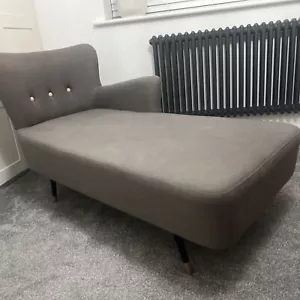 Made.com Chaise Longue in Grey. Been In the Spare Room And Never Sat On! - Picture 1 of 4