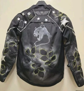 Icon Mesh AF D30 Motorcycle Jacket Black Unique Custom Decorated Woman  Large - Bild 1 von 23