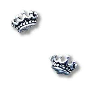Krone Majestät Ohrstecker 925er Silber Schmuck NEU - Picture 1 of 3