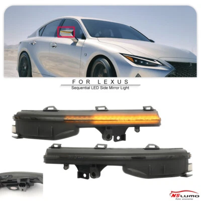 Luces de señal de giro LED secuenciales para espejo retrovisor lateral Lexus ES250 IS300 LC500 RC350 Foto 1 de 4