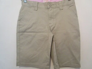 Cat & Jack Girls School Uniform Adjustable Waist Shorts Sourdough Beige Size 12 - Picture 1 of 8
