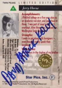 1991 Star Pics Inc. Twin Peaks David Patrick Kelly (Jerry Horne) Autograph Card - Bild 1 von 3
