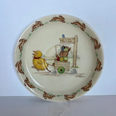 Vintage Royal Doulton Bunnykins Saucer -Hunt Ball W/Chick - Barbara Vernon (CA) - Image 1 of 4