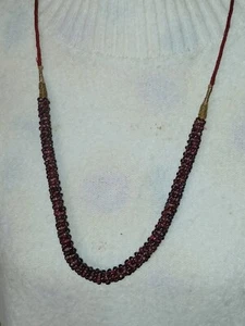 Rote Perlen 24" Halskette Vintage #0019 - Bild 1 von 4