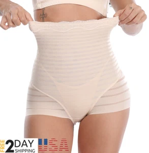 Women Hi-Waist Tummy Control Panty Slim Body Shaper Butt Lifter Underwear Briefs - Picture 1 of 35