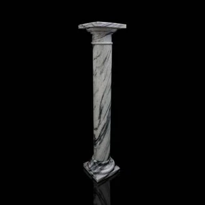 Classic Column In Arabescato Marble Arabesque Italian Marble Column H.100Cm - Picture 1 of 2