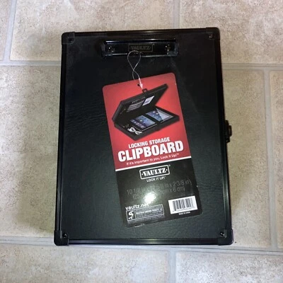 Vaultz Locking Storage Clipboard In Black - Image 1 of 4