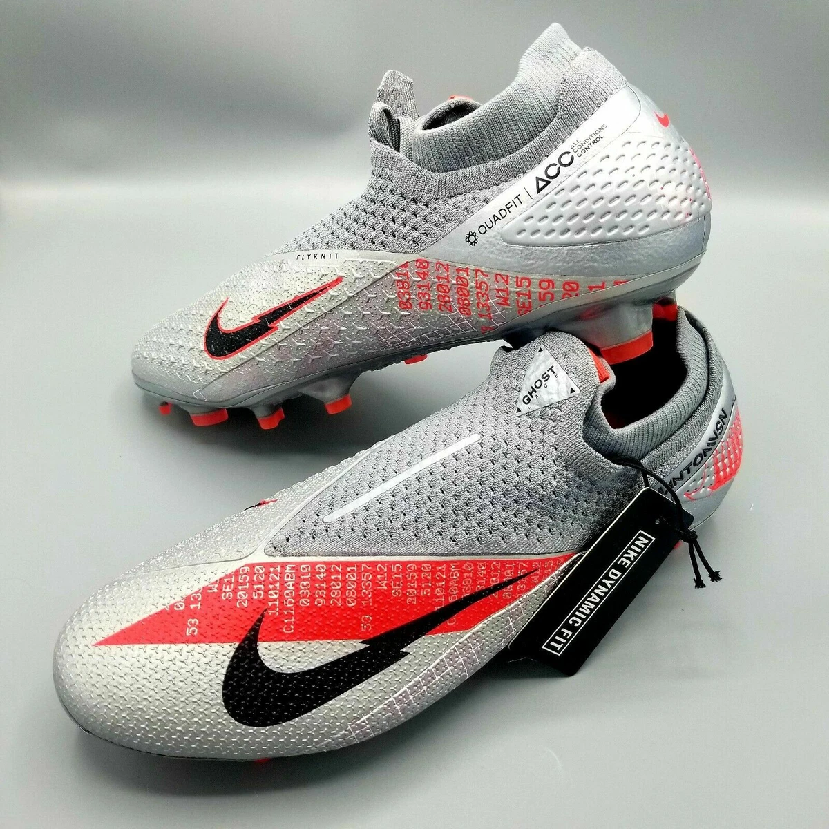 Nike Phantom Vision 2 Elite Dynamic Fit FG Metallic Grey Crimson