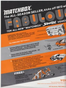Matchbox Superfast "Fabulous Ten" Flyer 1973 selten - Picture 1 of 2
