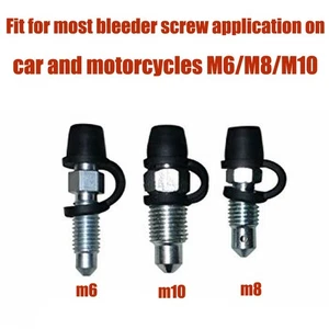 Brake Bleeder Screw Cap Rubber Dust Cover for Cars and Motorcycles in Black - Zdjęcie 1 z 31