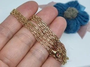 NEW BOXED Genuine Pandora 14k Gold Plated Elongated Link Chain Necklace 70cm π - Picture 1 of 7
